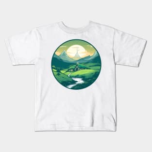 A Hobbit Shire landscape Kids T-Shirt